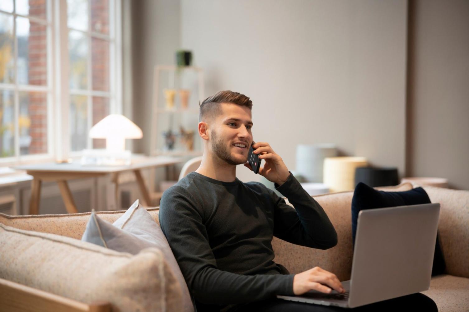 Small business owner organizing financial documents and receipts